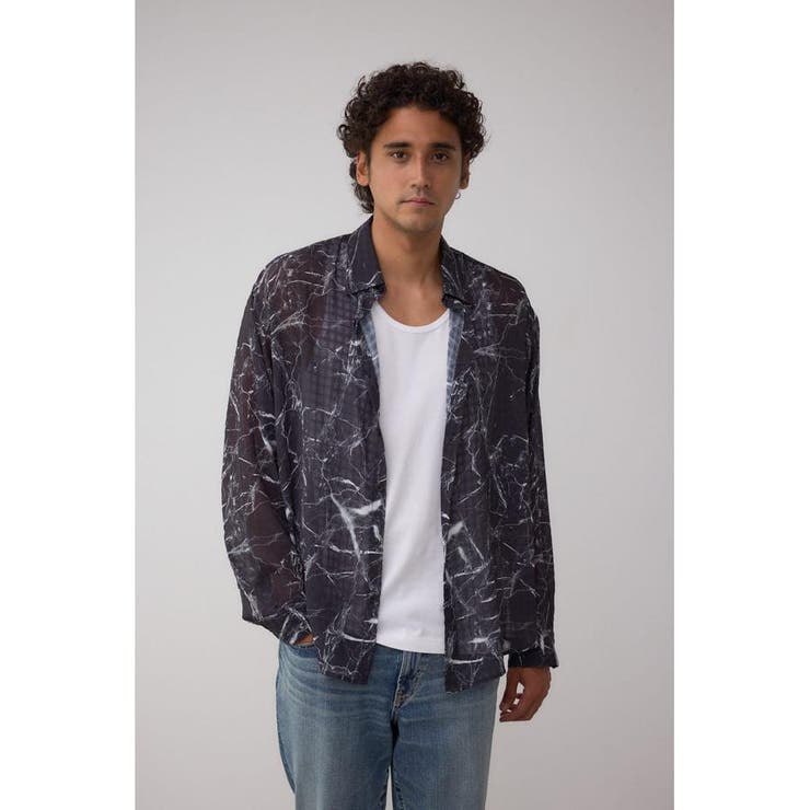 シアーマーブル総柄シャツ | AZUL BY MOUSSY | 詳細画像14 