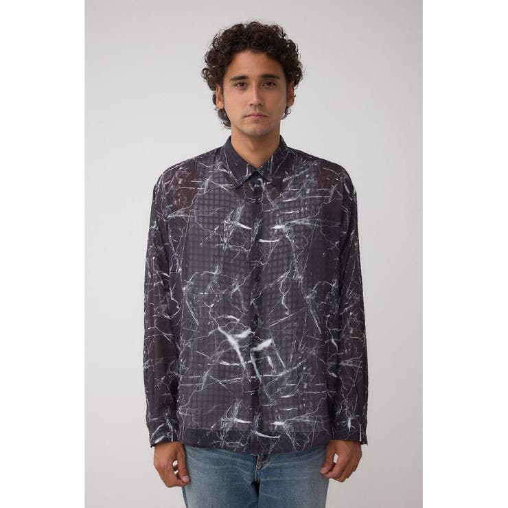 シアーマーブル総柄シャツ | AZUL BY MOUSSY | 詳細画像16 