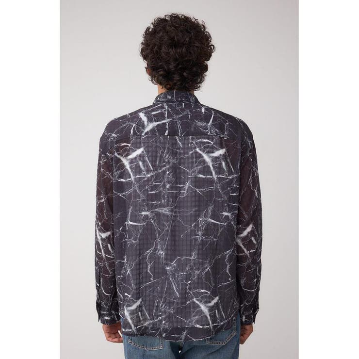 シアーマーブル総柄シャツ | AZUL BY MOUSSY | 詳細画像18 