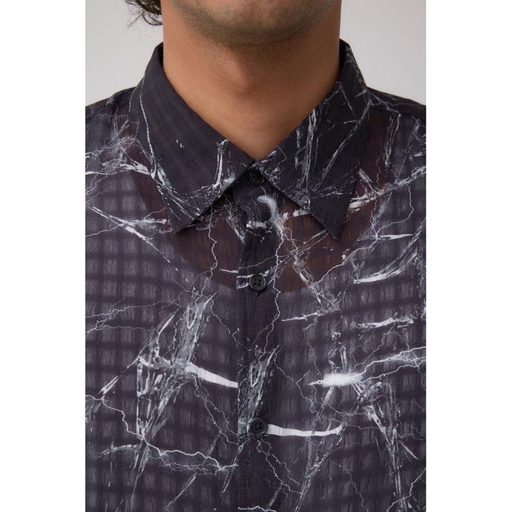 シアーマーブル総柄シャツ | AZUL BY MOUSSY | 詳細画像19 