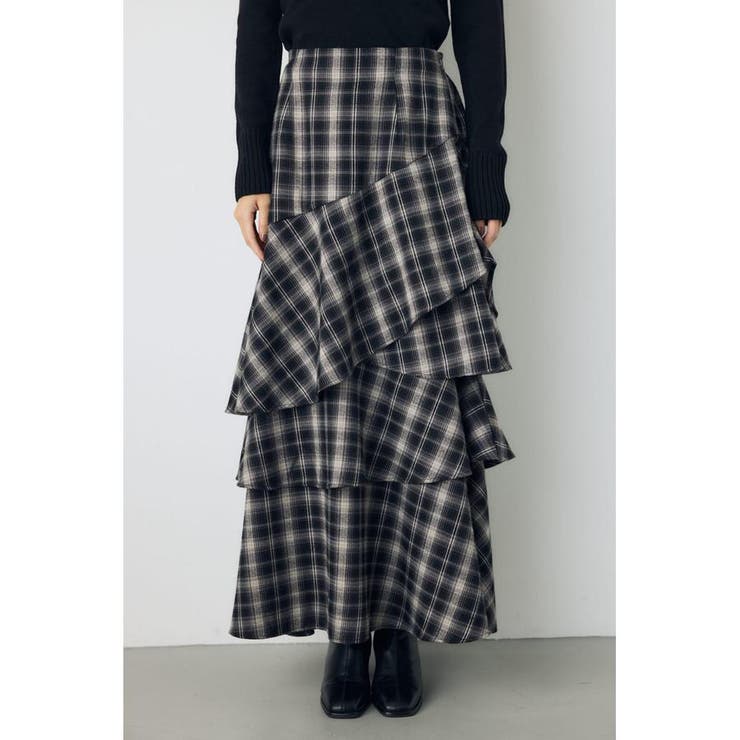 アシンメトリーティアードスカート | AZUL BY MOUSSY | 詳細画像9 