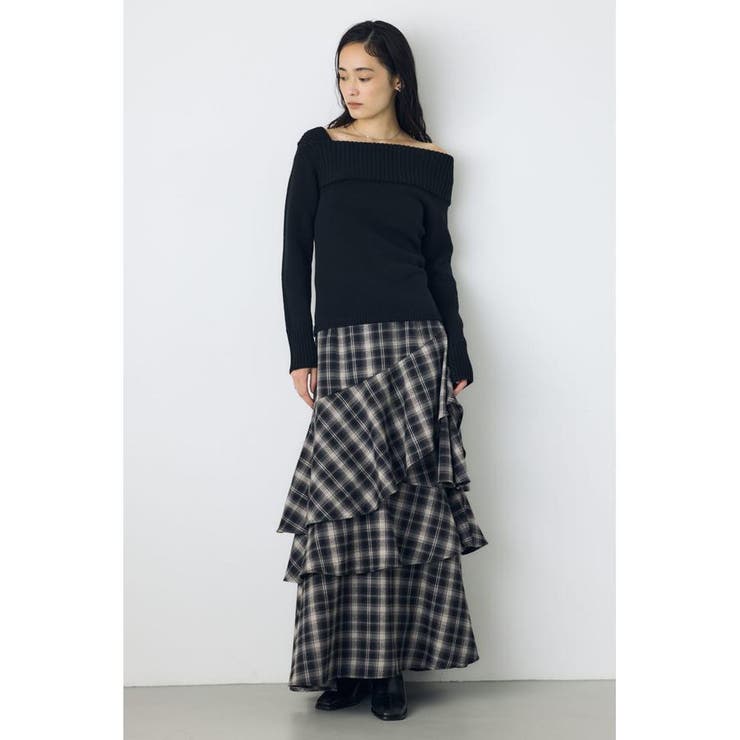 アシンメトリーティアードスカート | AZUL BY MOUSSY | 詳細画像15 