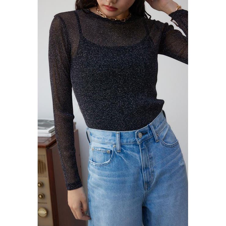 シアーラメ長袖トップス[品番：AZLW0021676]｜AZUL BY MOUSSY