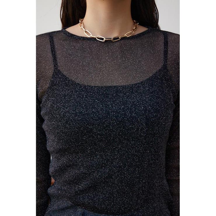 シアーラメ長袖トップス | AZUL BY MOUSSY | 詳細画像7 