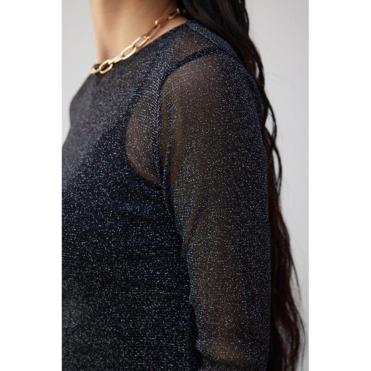 シアーラメ長袖トップス[品番：AZLW0021676]｜AZUL BY MOUSSY