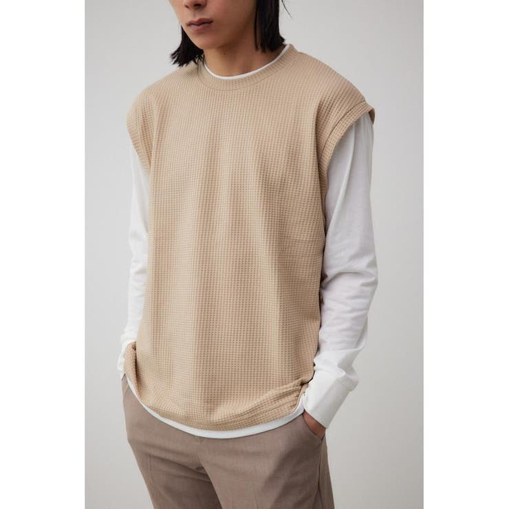 柄BEG5 | フェイクレイヤードベストセットロングT | AZUL BY MOUSSY