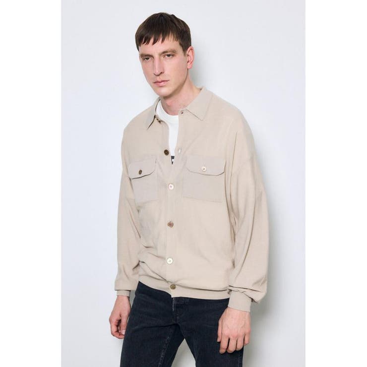 衿付きサファリニットカーディガン | AZUL BY MOUSSY | 詳細画像26 