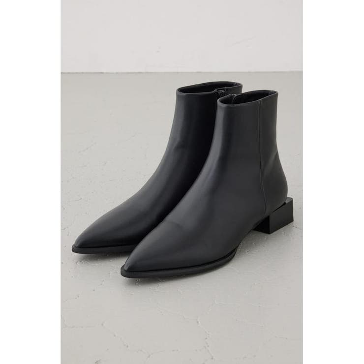 BLK | ポインテッドローヒールブーツ | AZUL BY MOUSSY
