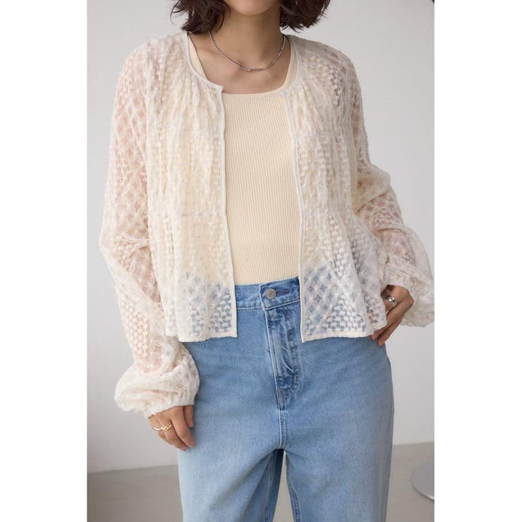 IVOY3 | 前後2WAY シアージャガードフリルブラウス | AZUL BY MOUSSY