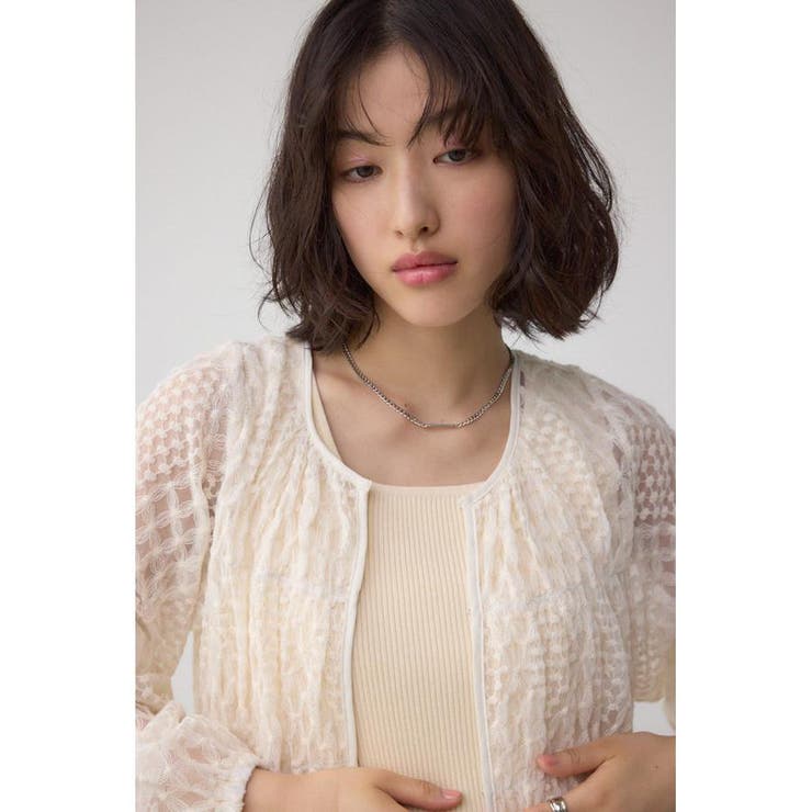 前後2WAY シアージャガードフリルブラウス | AZUL BY MOUSSY | 詳細画像2 