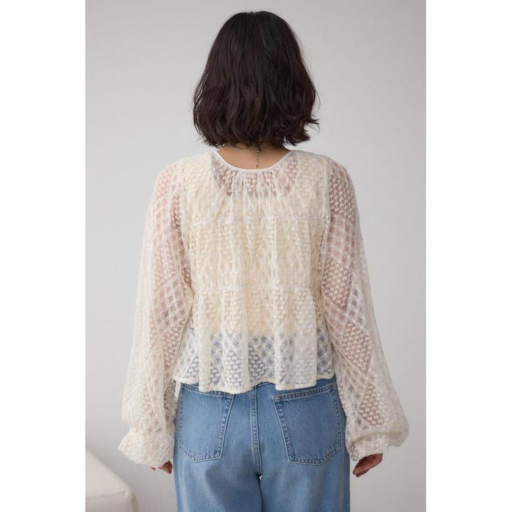 前後2WAY シアージャガードフリルブラウス | AZUL BY MOUSSY | 詳細画像7 