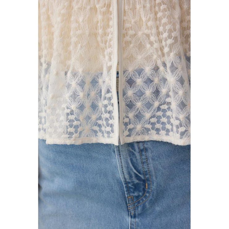 前後2WAY シアージャガードフリルブラウス | AZUL BY MOUSSY | 詳細画像12 