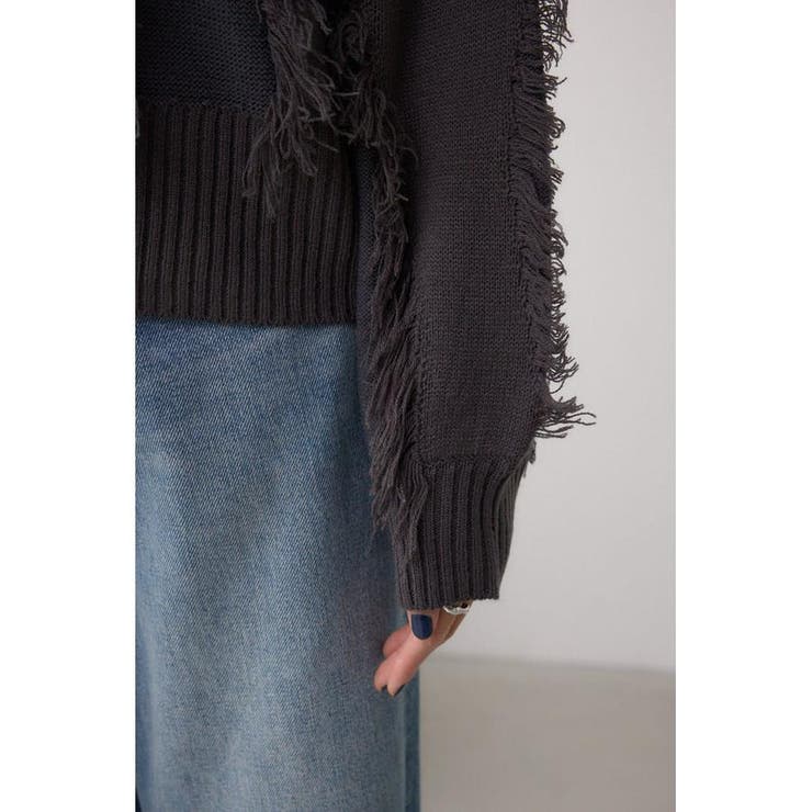 フリンジデザインニットトップス | AZUL BY MOUSSY | 詳細画像30 
