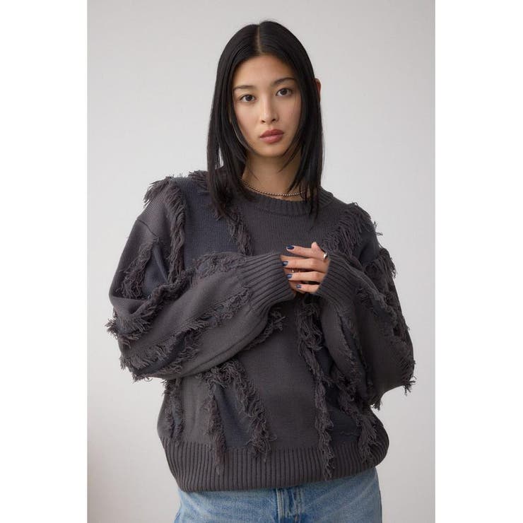 フリンジデザインニットトップス | AZUL BY MOUSSY | 詳細画像23 
