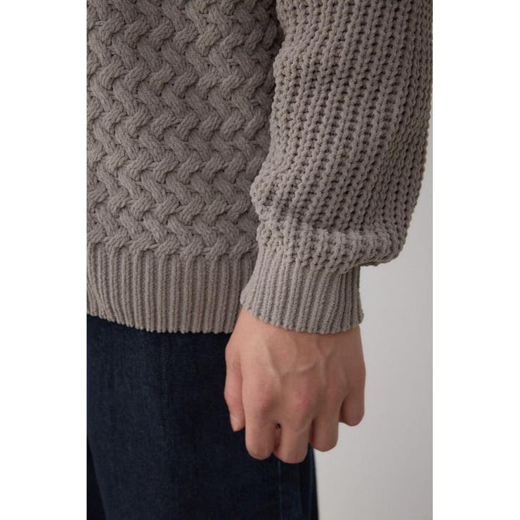 バスケット編みマットモールカーディガン | AZUL BY MOUSSY | 詳細画像32 