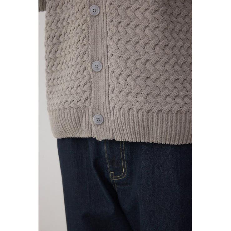 バスケット編みマットモールカーディガン | AZUL BY MOUSSY | 詳細画像33 