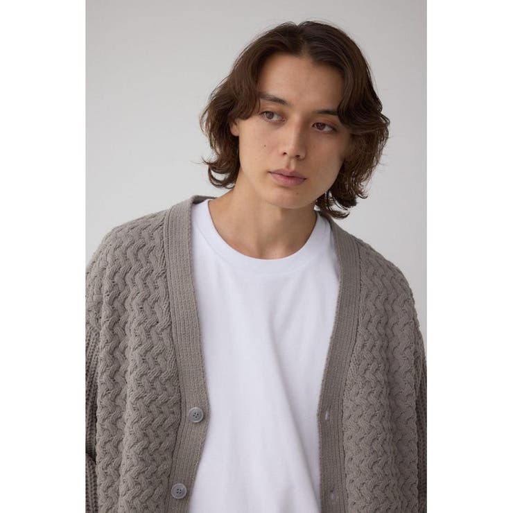 バスケット編みマットモールカーディガン | AZUL BY MOUSSY | 詳細画像24 