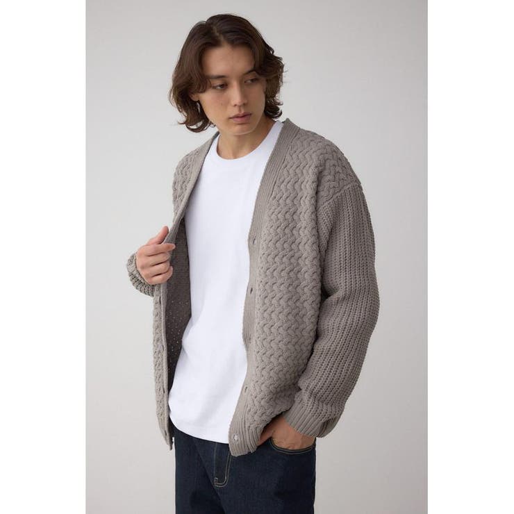 バスケット編みマットモールカーディガン | AZUL BY MOUSSY | 詳細画像25 