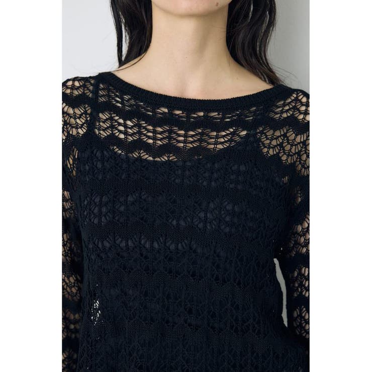 クロシェフレアスリーブニットトップス | AZUL BY MOUSSY | 詳細画像16 