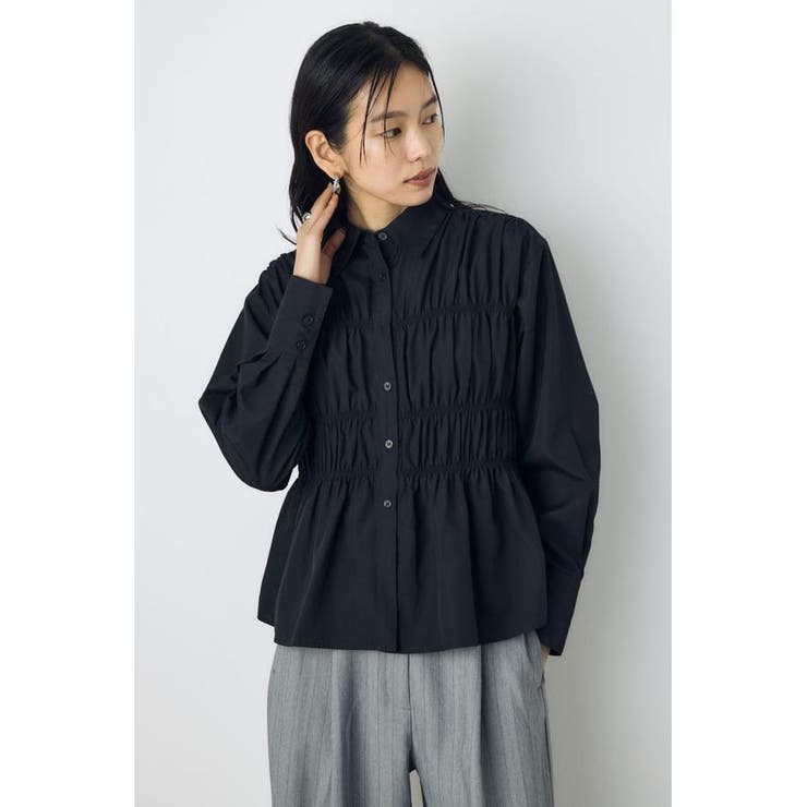 シャーリングデザイン長袖シャツ | AZUL BY MOUSSY | 詳細画像11 