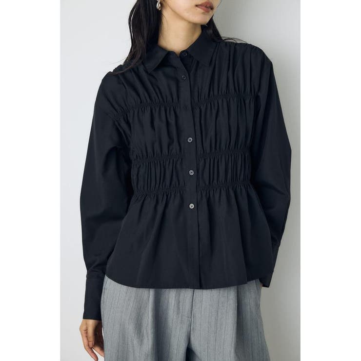シャーリングデザイン長袖シャツ | AZUL BY MOUSSY | 詳細画像12 