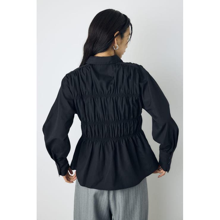 シャーリングデザイン長袖シャツ | AZUL BY MOUSSY | 詳細画像14 