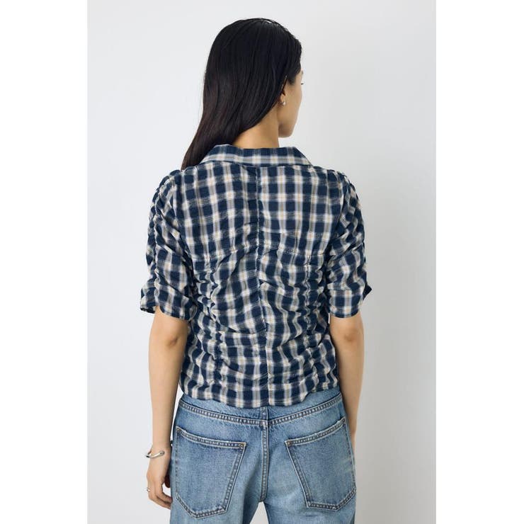 チェックシャーリング半袖シャツ | AZUL BY MOUSSY | 詳細画像19 