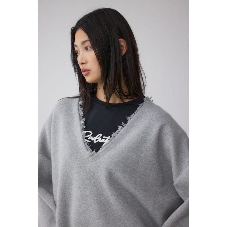Vネックフリンジスウェッターニット | AZUL BY MOUSSY | 詳細画像24 