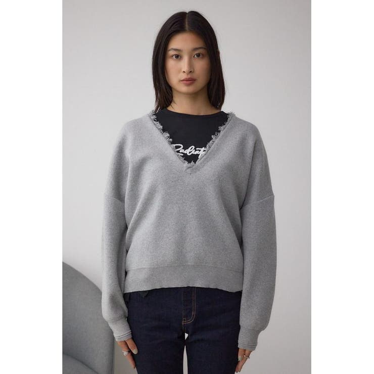 Vネックフリンジスウェッターニット | AZUL BY MOUSSY | 詳細画像27 