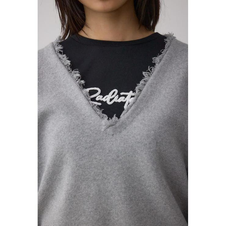 Vネックフリンジスウェッターニット | AZUL BY MOUSSY | 詳細画像30 
