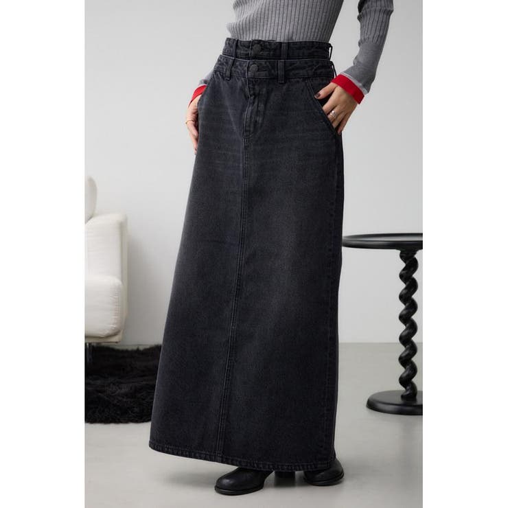 AZUL DENIM ダブルウエストデニムスカート | AZUL BY MOUSSY | 詳細画像2 