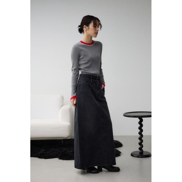 AZUL DENIM ダブルウエストデニムスカート | AZUL BY MOUSSY | 詳細画像4 