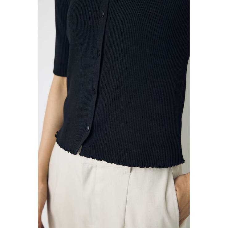 ネックレース5分袖ニットトップス | AZUL BY MOUSSY | 詳細画像9 