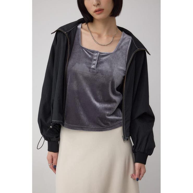 BLK | ナイロントラックラインジャケット | AZUL BY MOUSSY