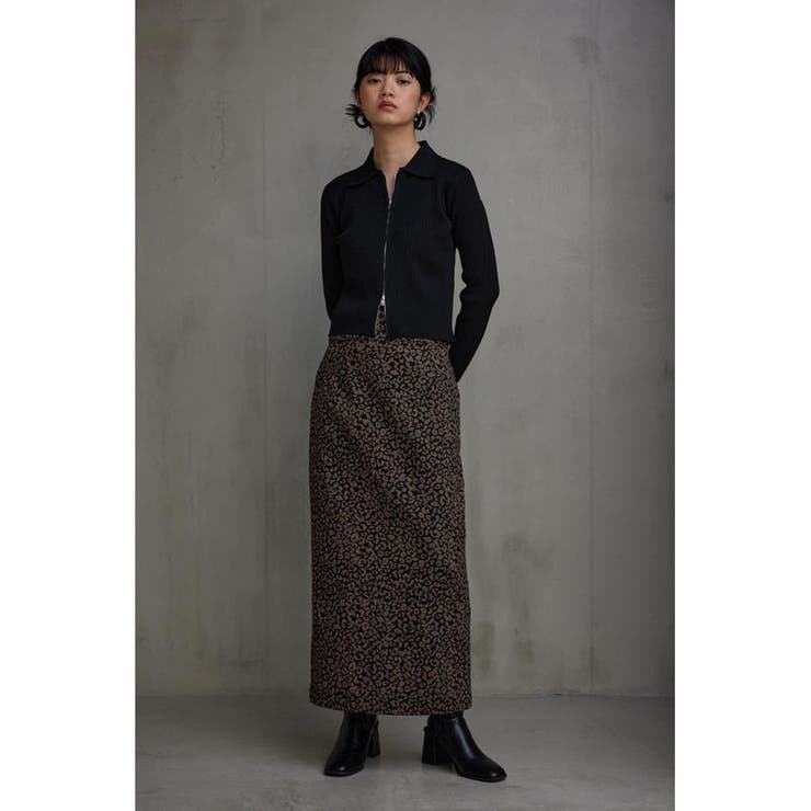 レオパードジャガードタイトスカート AZUL BY MOUSSY | レオパードジャガードタイトスカート