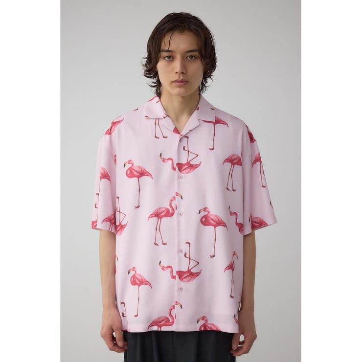 あ*様 SON OF THE CHEESE フラミンゴ柄 アロハシャツ Emblem Aloha Shirt | SON OF THE CHEESE | SQUASH