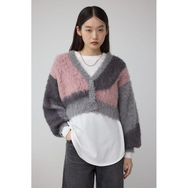 ブロッキンググラデーションカーディガン | AZUL BY MOUSSY | 詳細画像3 