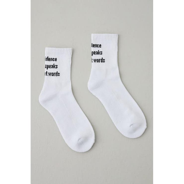 メッセージミドルソックス | AZUL BY MOUSSY | 詳細画像1 