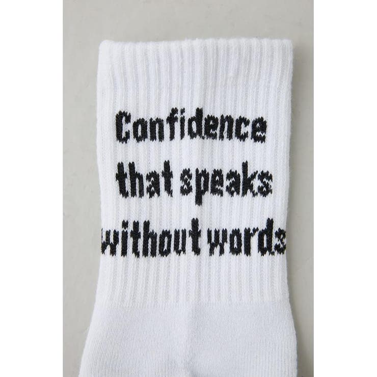 メッセージミドルソックス | AZUL BY MOUSSY | 詳細画像2 