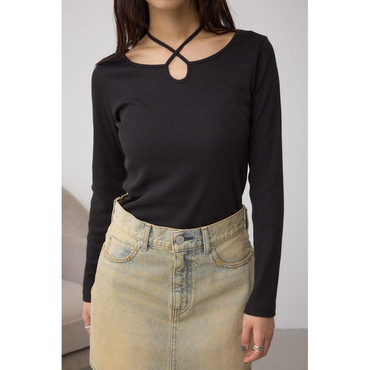 BLK | チョーカータイトトップス | AZUL BY MOUSSY