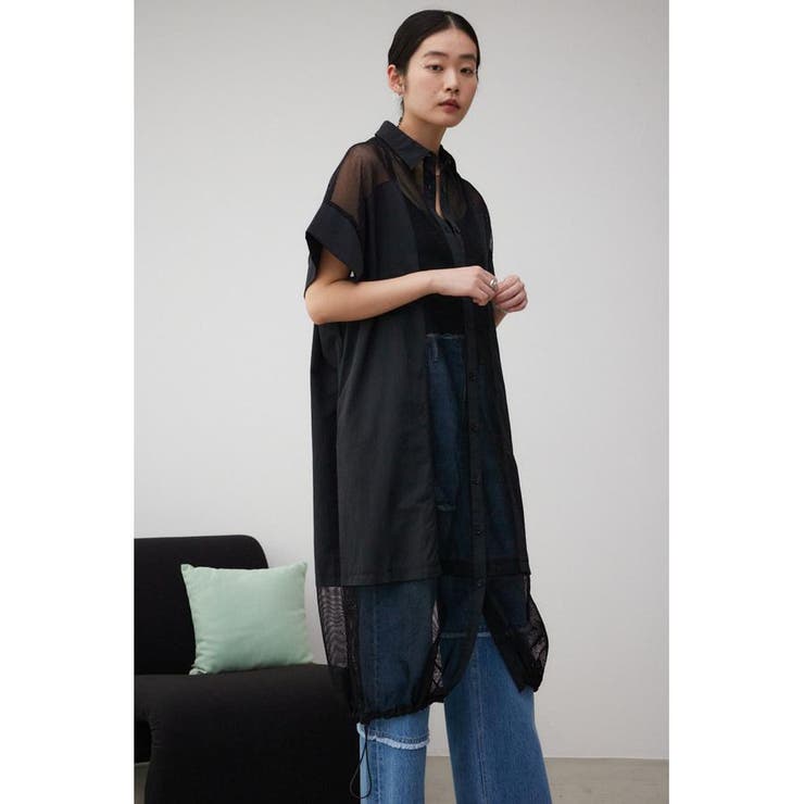 メッシュロングシャツブルゾン | AZUL BY MOUSSY | 詳細画像13 