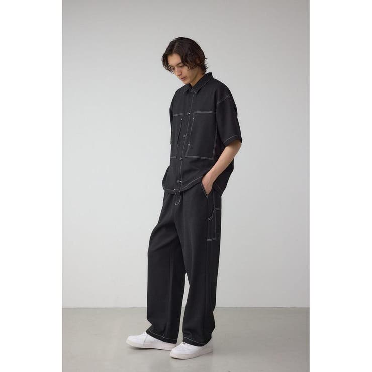 アウトステッチブッチャーシャツ | AZUL BY MOUSSY | 詳細画像4 