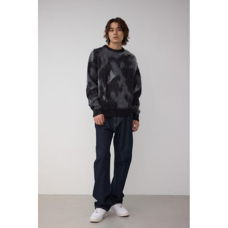 起毛総柄ニット | AZUL BY MOUSSY | 詳細画像4 