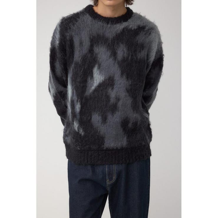 柄BLK5 | 起毛総柄ニット | AZUL BY MOUSSY