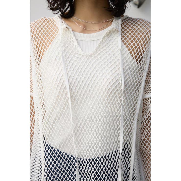 パターンメッシュプルオーバー | AZUL BY MOUSSY | 詳細画像7