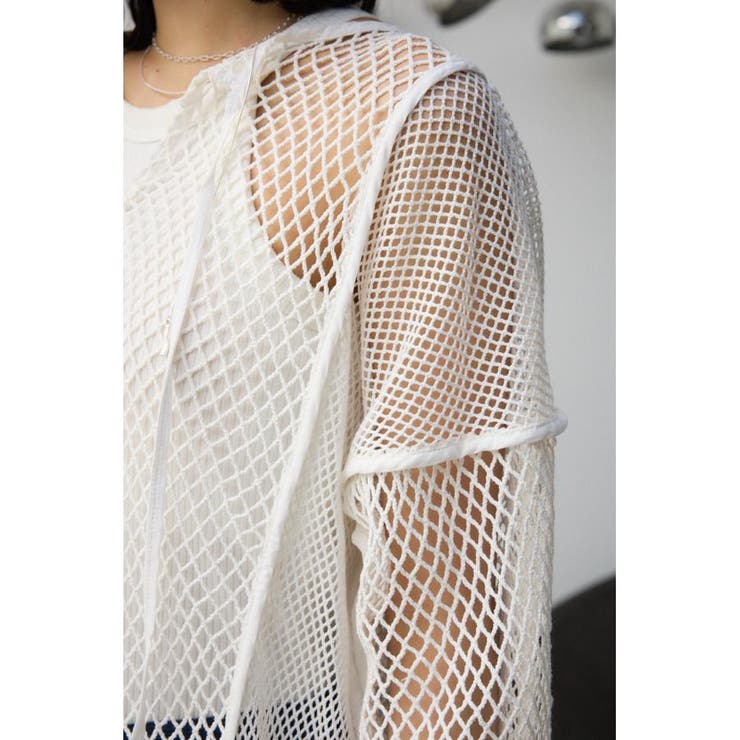 パターンメッシュプルオーバー | AZUL BY MOUSSY | 詳細画像8