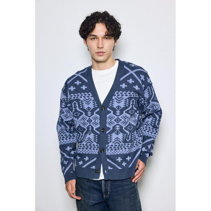 オルテガ柄カーディガン | AZUL BY MOUSSY | 詳細画像13 