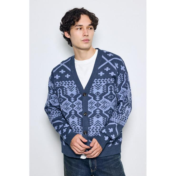 オルテガ柄カーディガン | AZUL BY MOUSSY | 詳細画像14 