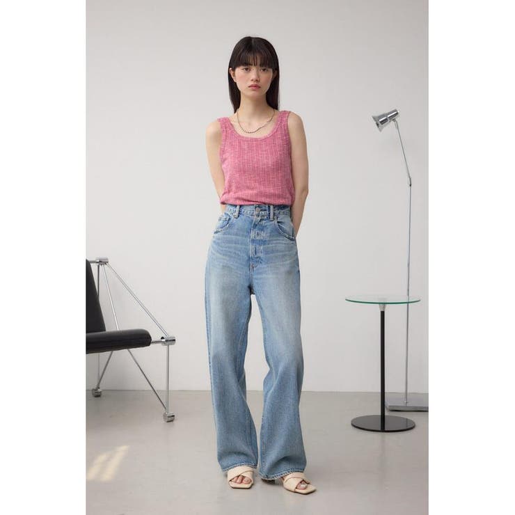 Miaou 青色 花柄 シースルータンクトップ Miaou 青色 花柄 シースルータンクトップ