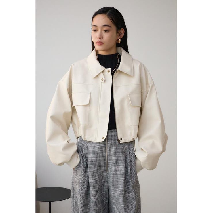 フェイクレザーショートブルゾン | AZUL BY MOUSSY | 詳細画像2 